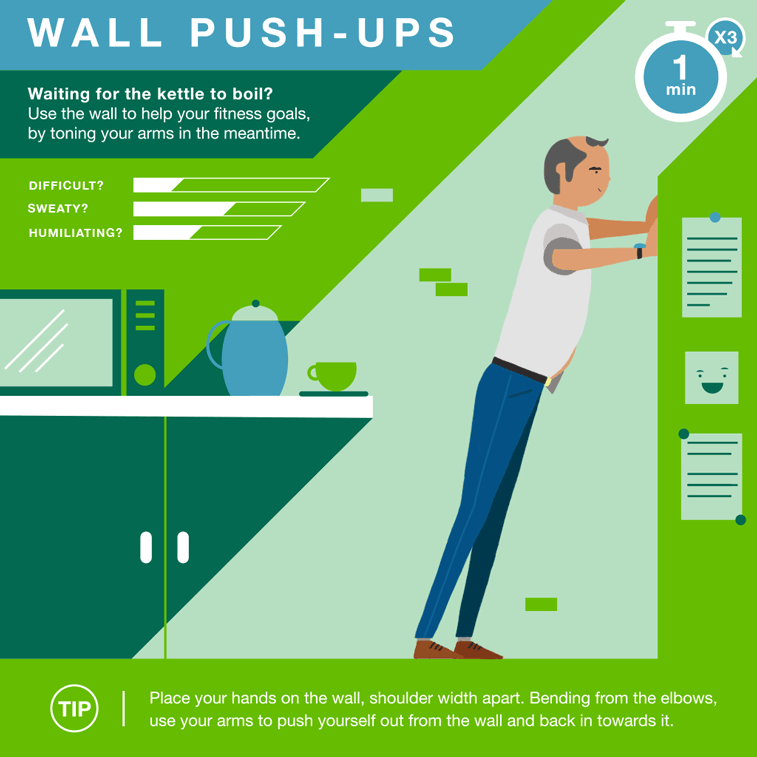 Wall push ups