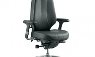 ergonomic RH logic 400 24 hour chair in black leather