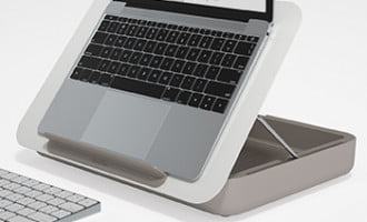 Bento ergonomic desk set and laptop stand
