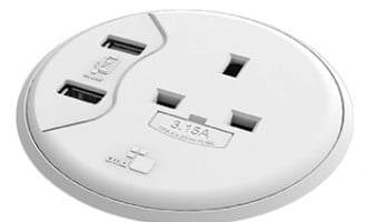 Porthole desk power