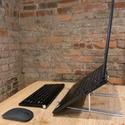 Laptop stand, wireless keyboard and mouse