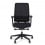 I am office chair by techo in black fabric, front facing view