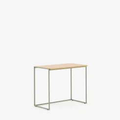crate compact desk in stone and oak